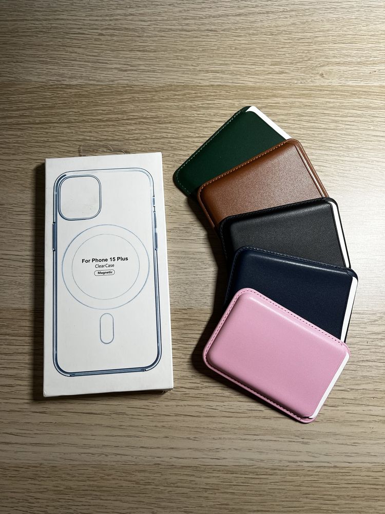 Capa+Carteira Magsafe para iPhone 12/13/14/15/16 Mini Pro Plus Pro Max