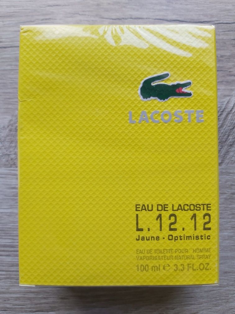 LACOSTE Eau de Lacoste L.12.12 Jaune Optimistic 100 мл. Лакост Желтый