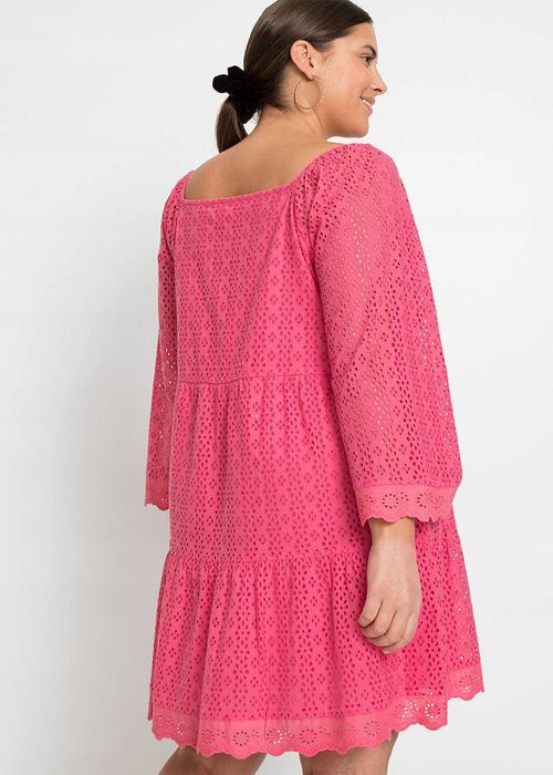 B.P.C koronkowa sukienka różowa r.46