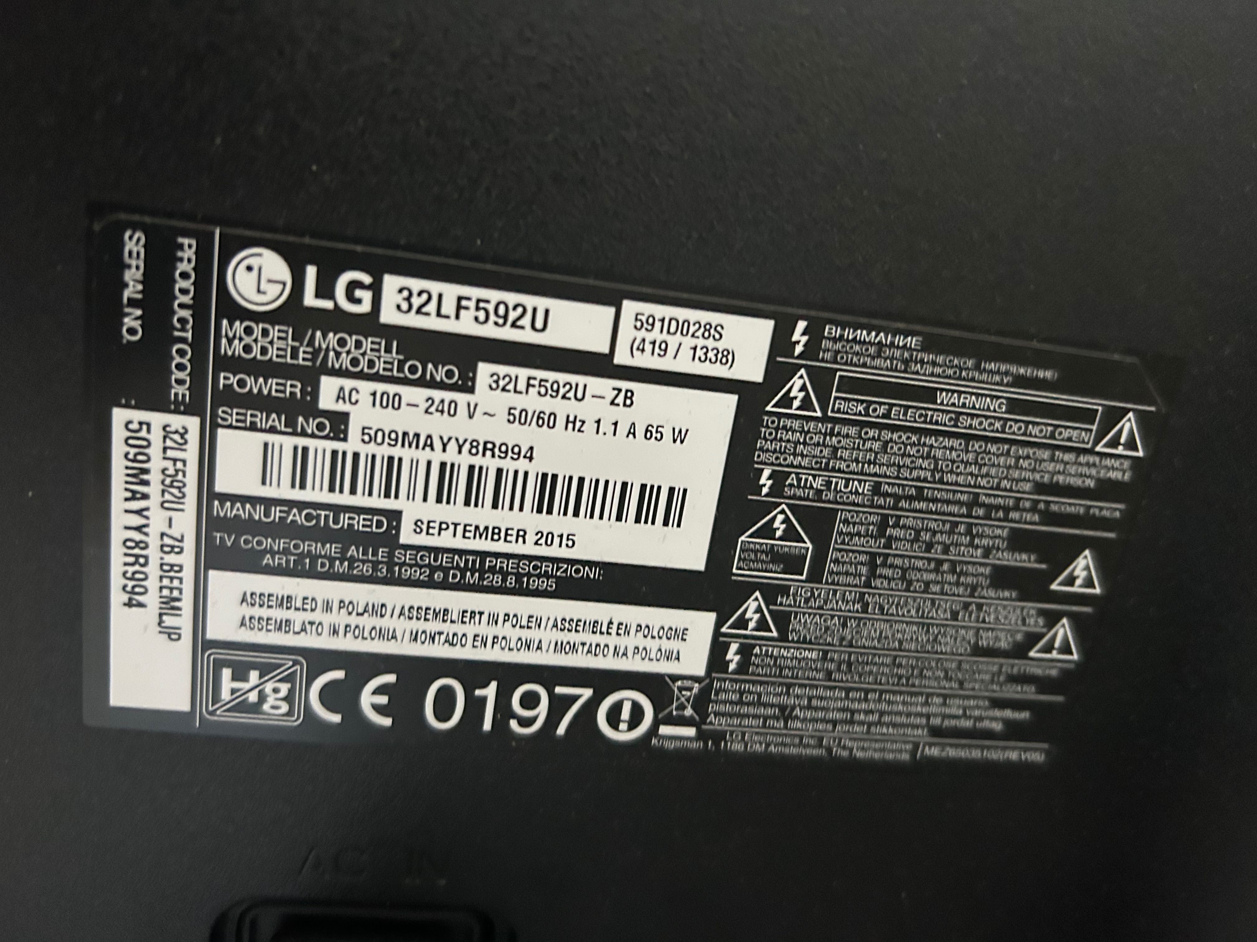 telewizor lg 32LF592U