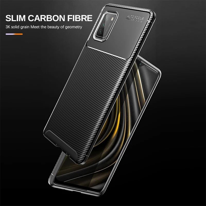 Capa T/ Fibra Carbono P/ Xiaomi Redmi 9T / Redmi Note 9 / Poco M3 -24h