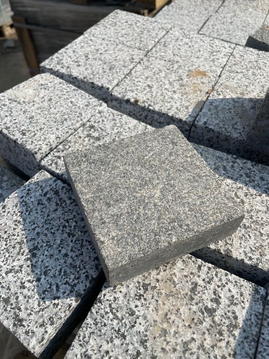 Бруківка гранітна Габбро,гранитная брусчатка полнопиленая термо