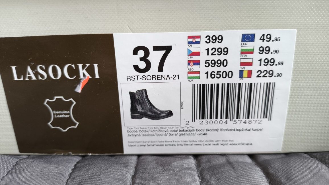 Lasocki sztyblety 37 NOWE