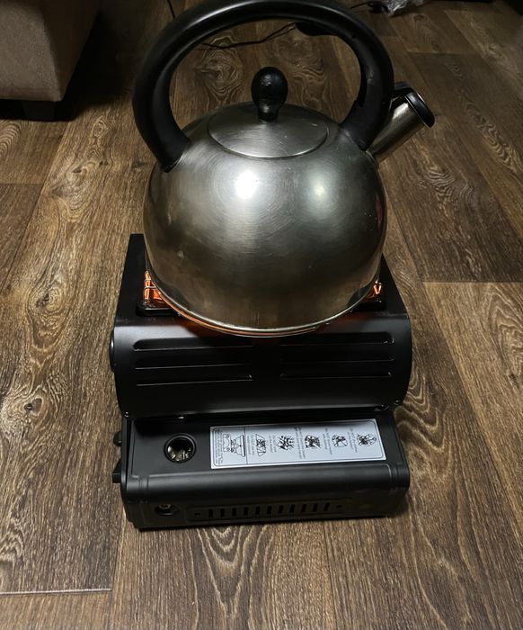 Портативная газовая печь с обогревателелем Happy Home,туристическая