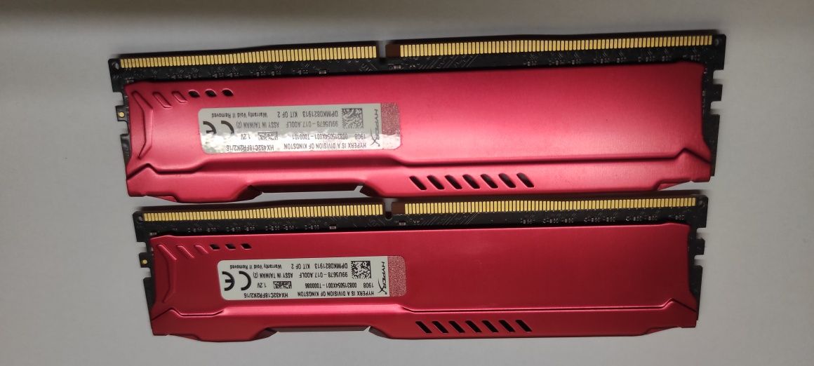 Ddr 4, Fury hyperx, 3200 MHz, 16 gb(2*8), KingBand4000 mhz, (2*8)