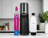 NOWY Saturator SodaStream Terra Czarny + Nabój + Butelka 1L BPA FREE