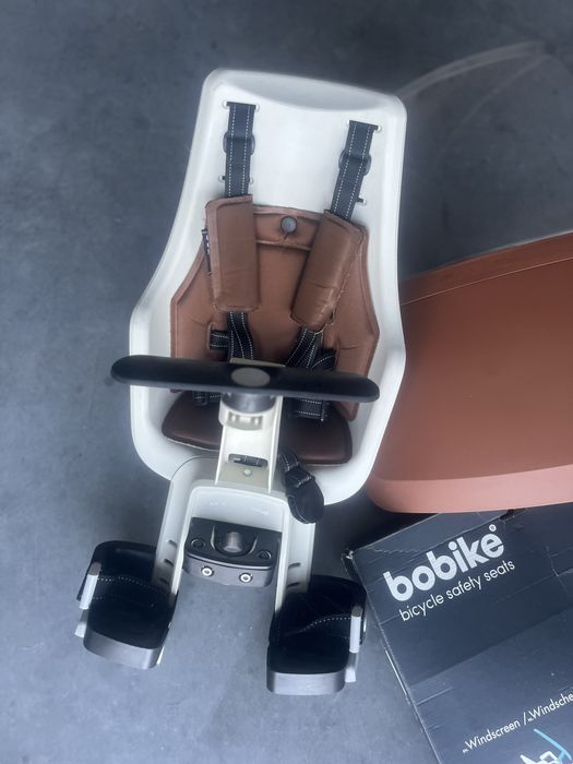 Fotelik na rower przedni przod Bobike Mini exclusive z oslonka