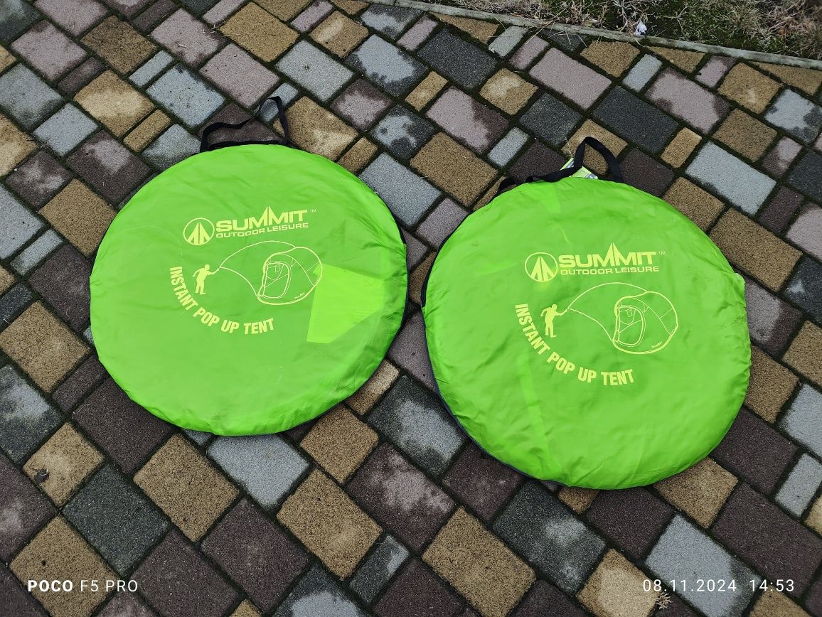 Палатка-автомат Summit 2 Man Pop Up Tent Lime Green