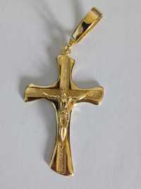 krzyż ozdobny ze srebra 925 pozłacany