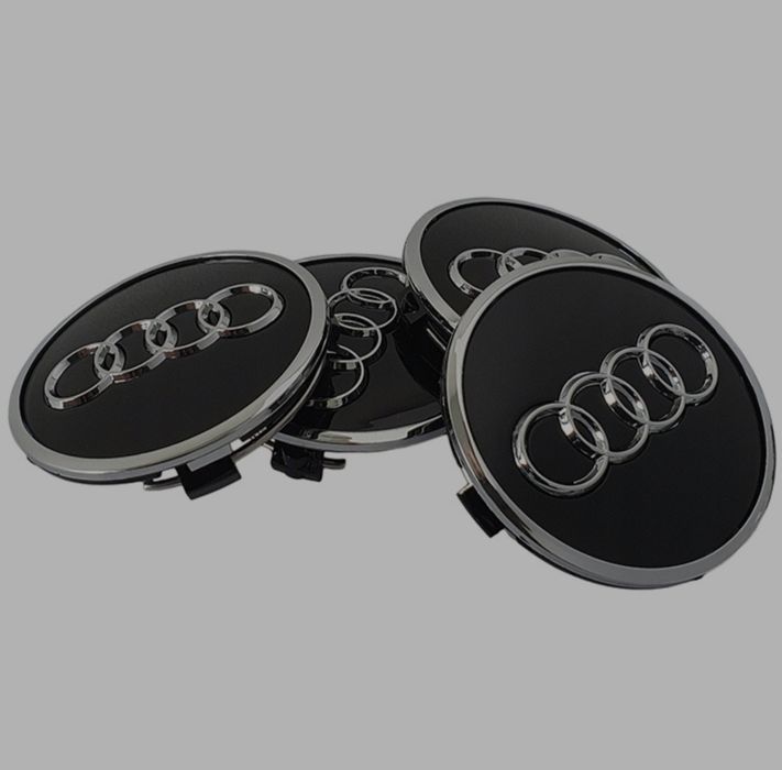 Dekielki zaślepki kapsle dekielek do AUDI 61 mm CZARNE 4szt