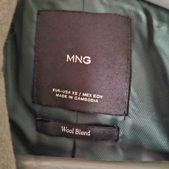 пальто mango зелений xs