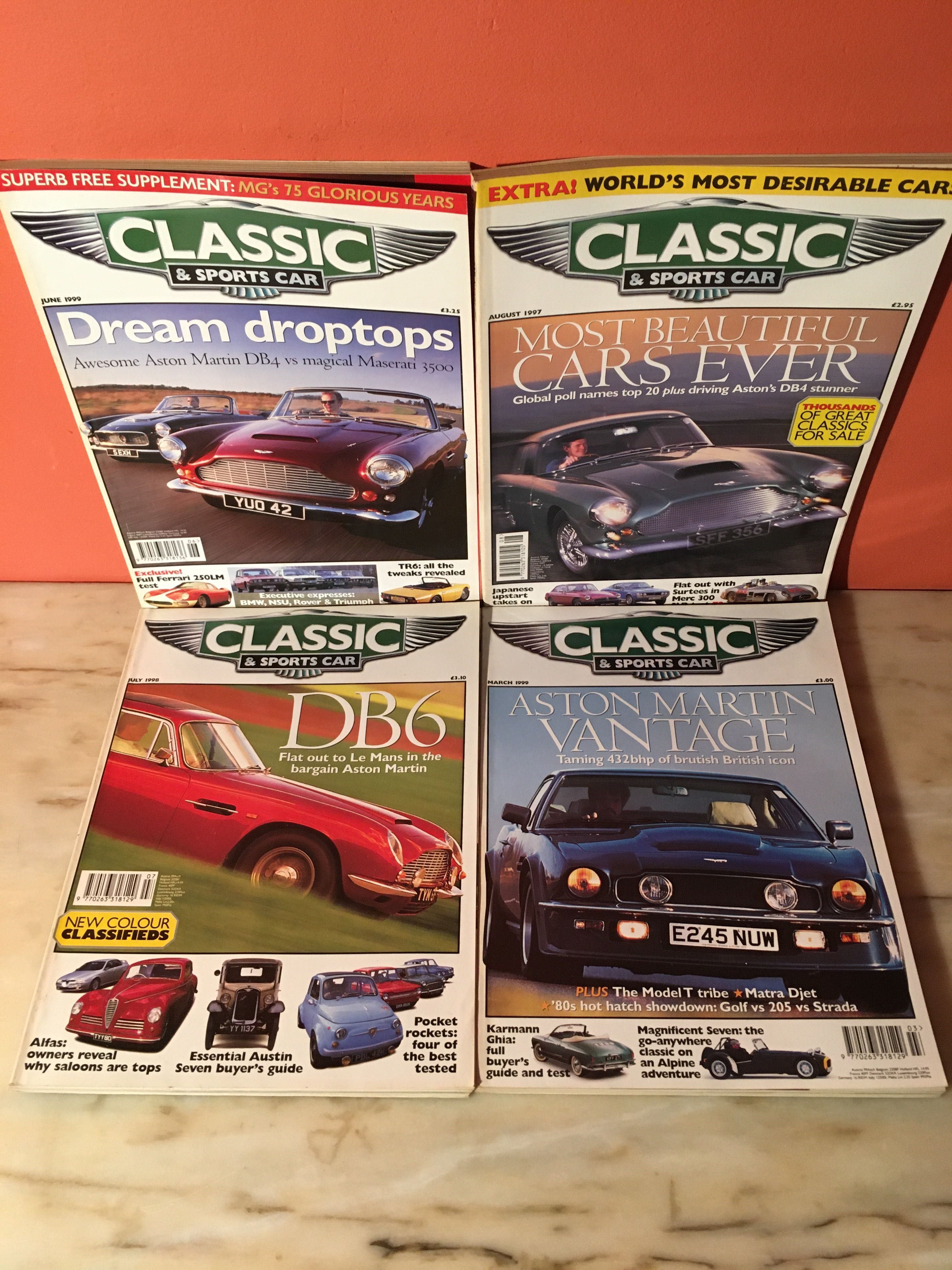 ASTON MARTIN - 4 revistas Classic & Sports Car