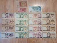Zestaw banknotów PRL