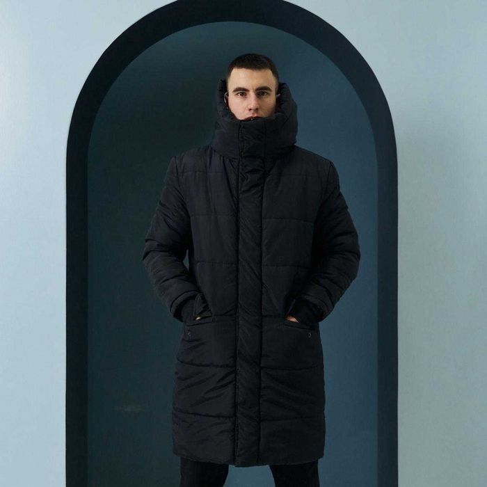 Мужская зимняя длинная парка ASOS long хаки, чоловіча зимова куртка