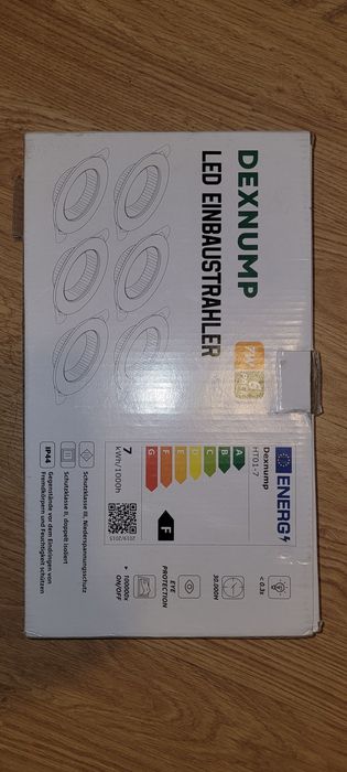 Conjunto de 6 holofotes LED imbutidos Novos