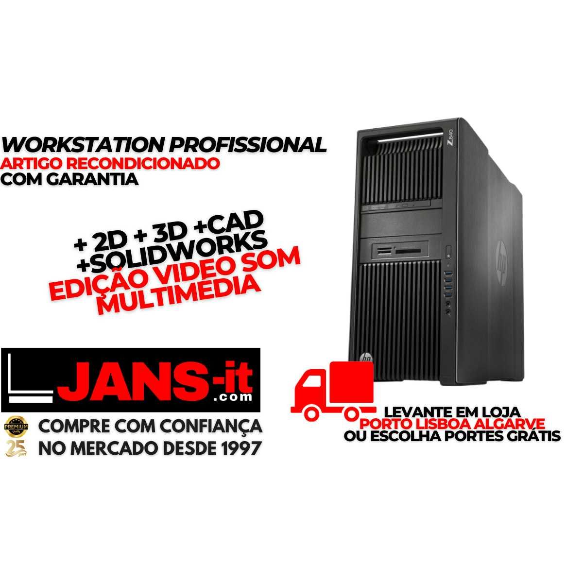 Workstation HP Z840 - BI-Xeon/128GB/SSD 256GB+HDD 3TB/nVidia 16GB