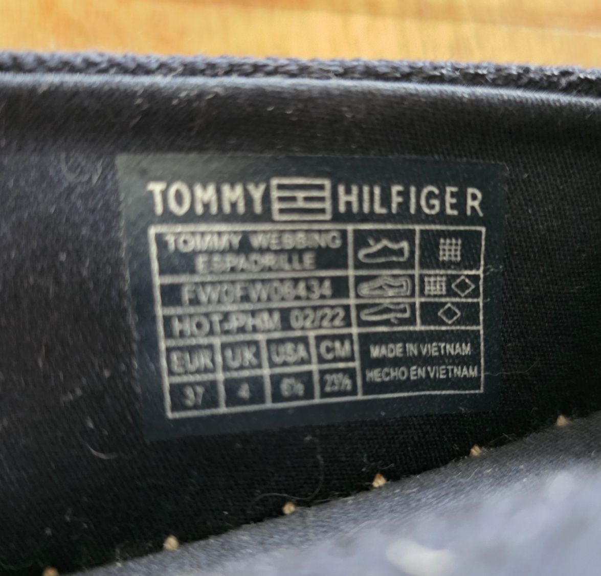 Espadryle damskie tommy hilfiger granat białe, rozmiar 37