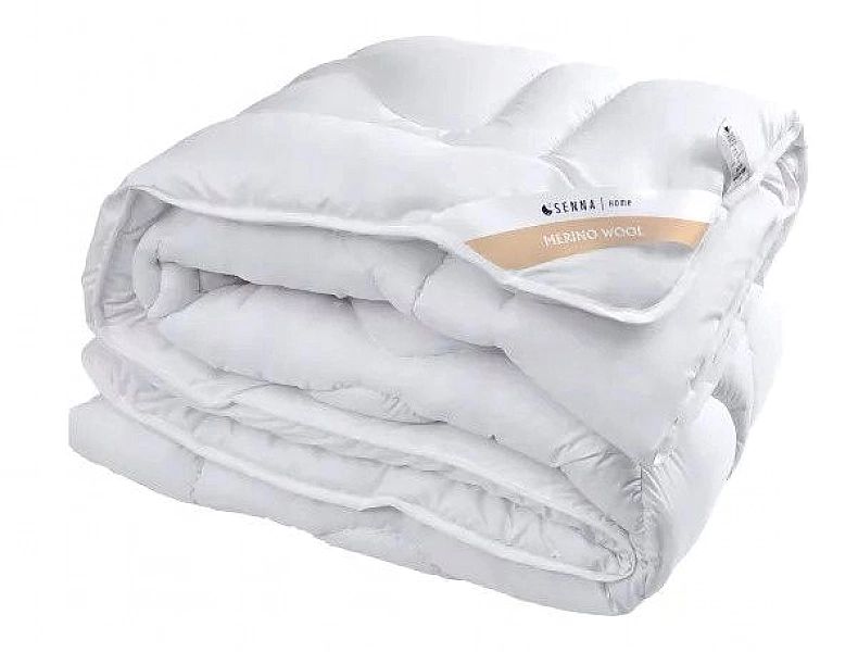 Kołdra 180x200 wełniana MERINO WOOL Wełna z Merynosów Biel