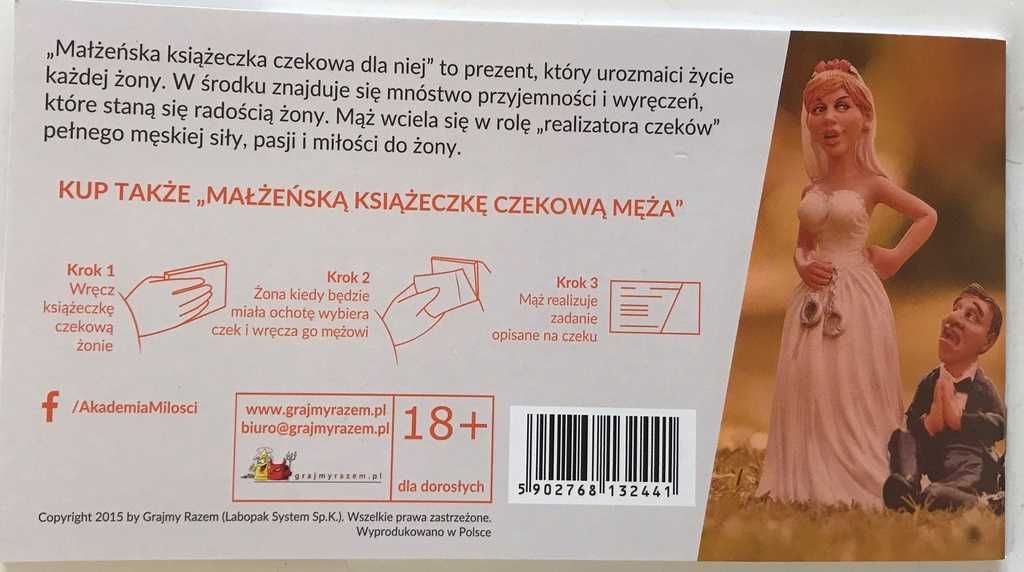 Małżeńska książeczka czekowa dla żony