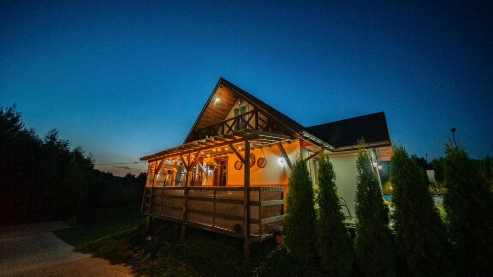 Wakacje  Domek w Zaciszu Harklowa letniskowy sauna, jacuz, basen