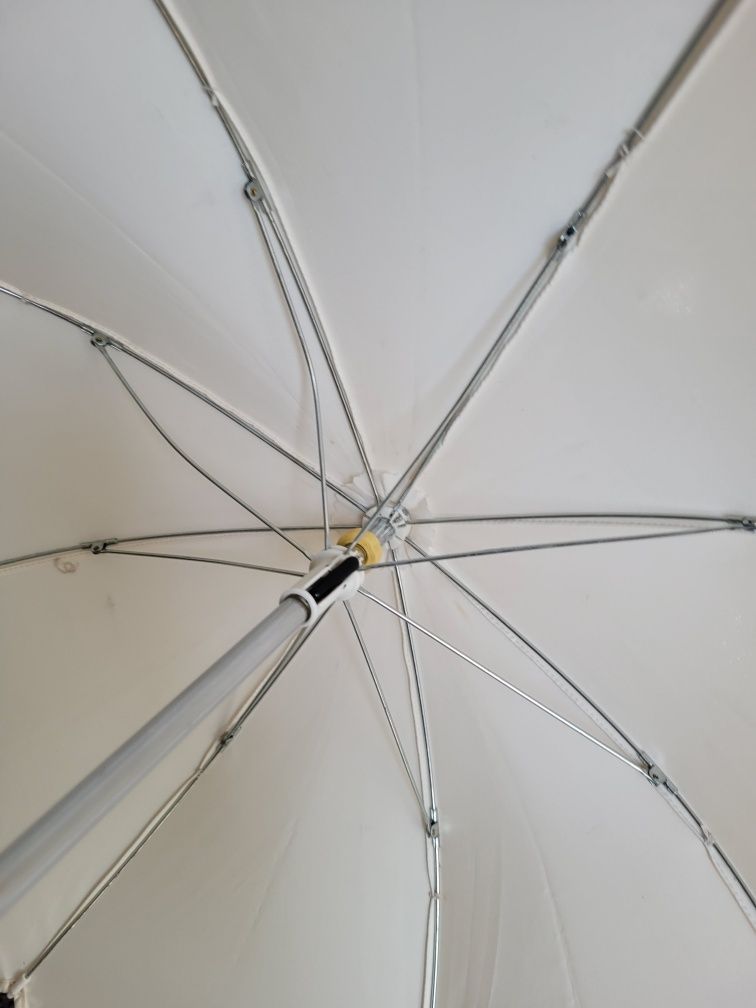 parasolka do wózka dziecięcego biała