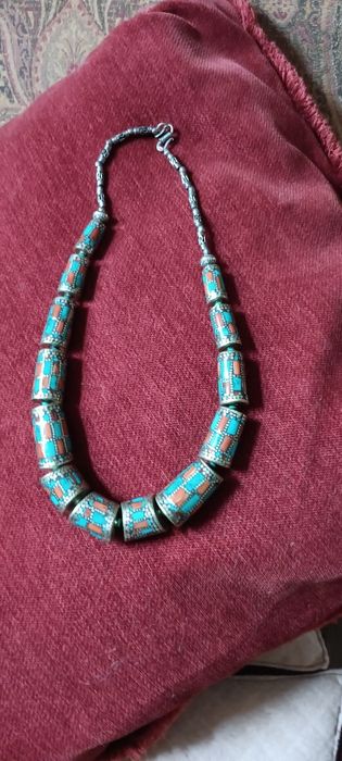 Colar prata africana