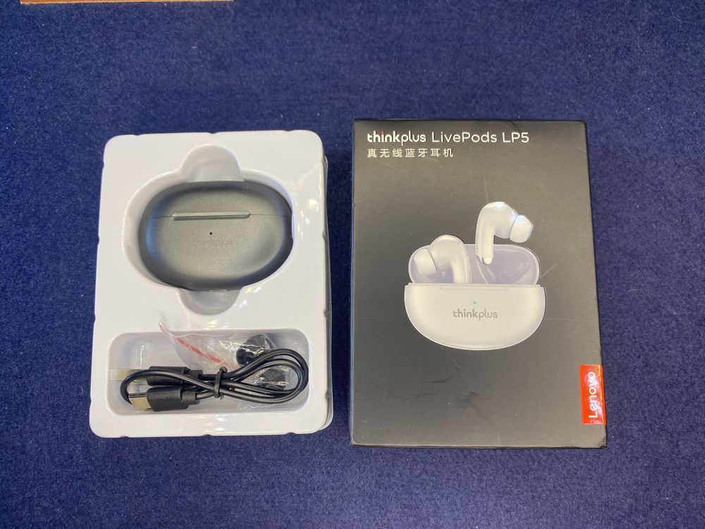 Бездротові навушники Lenovo ThinkPlus LP5 Gray Bluetooth 5.0 Нові