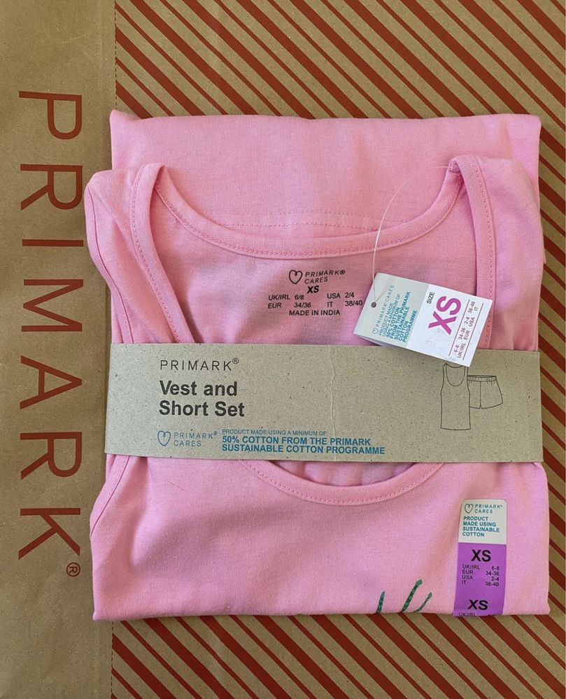 Піжама жіноча primark/домашній костюм/набір/комплект/майка і шорти