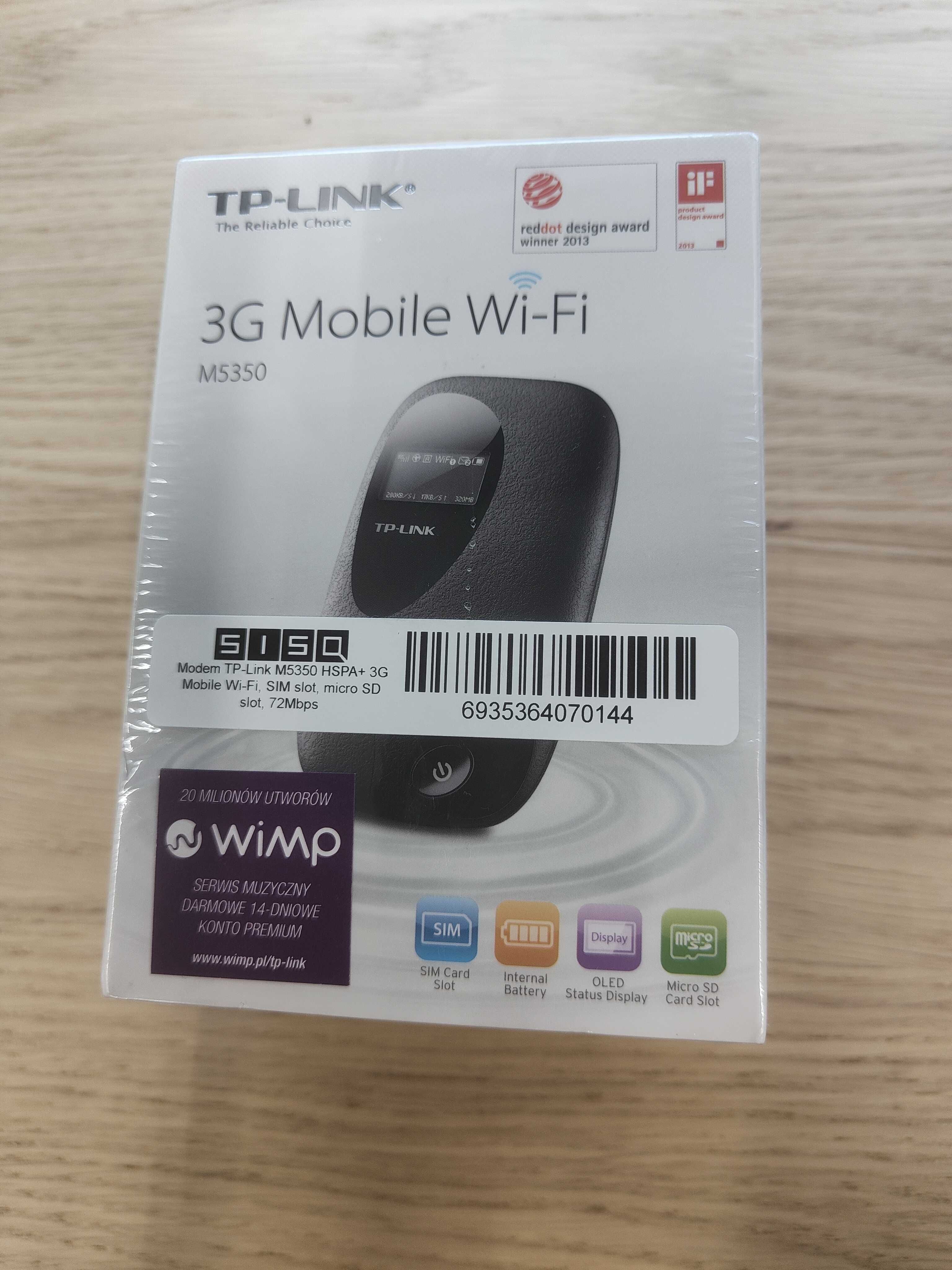 Modem TP-Link M5350 Wi-Fi, Sim, microSD, Przenośny hotspot