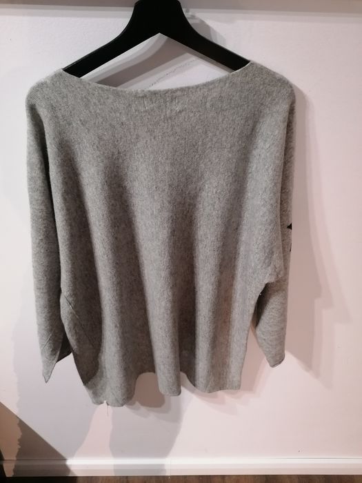 Obszerny sweter damski wełna, kaszmir