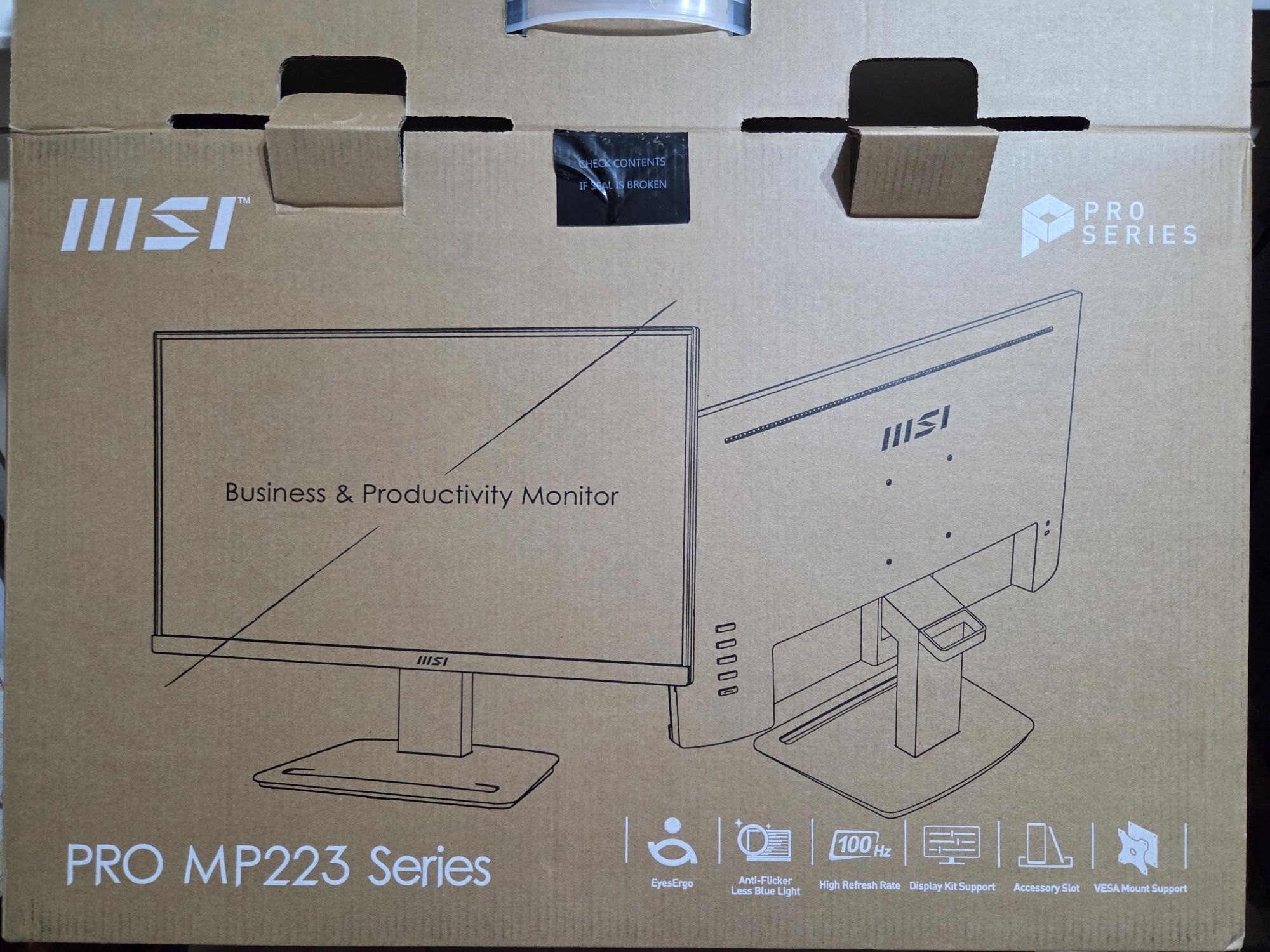 Monitor MSI Pro MP223 E2 21.45" 1920x1080px 100Hz 1 ms [MPRT]