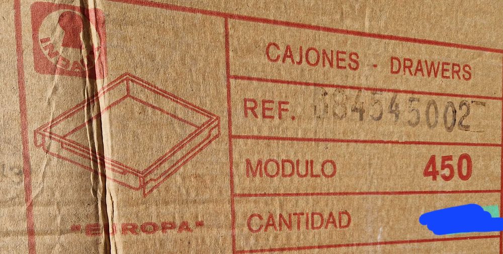 Gavetas Europa de pvc bege