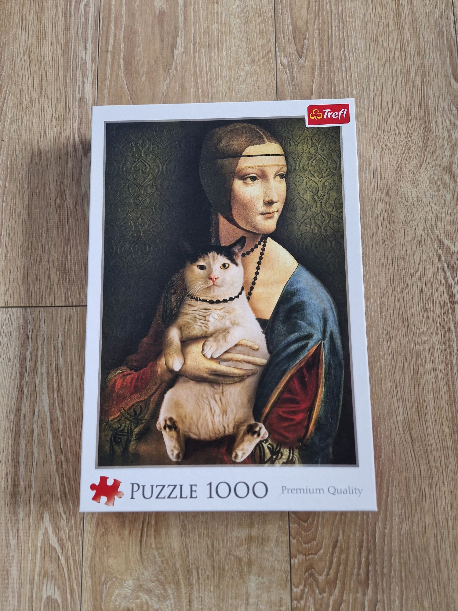 Puzzle Trefl 1000 Dama z kotem