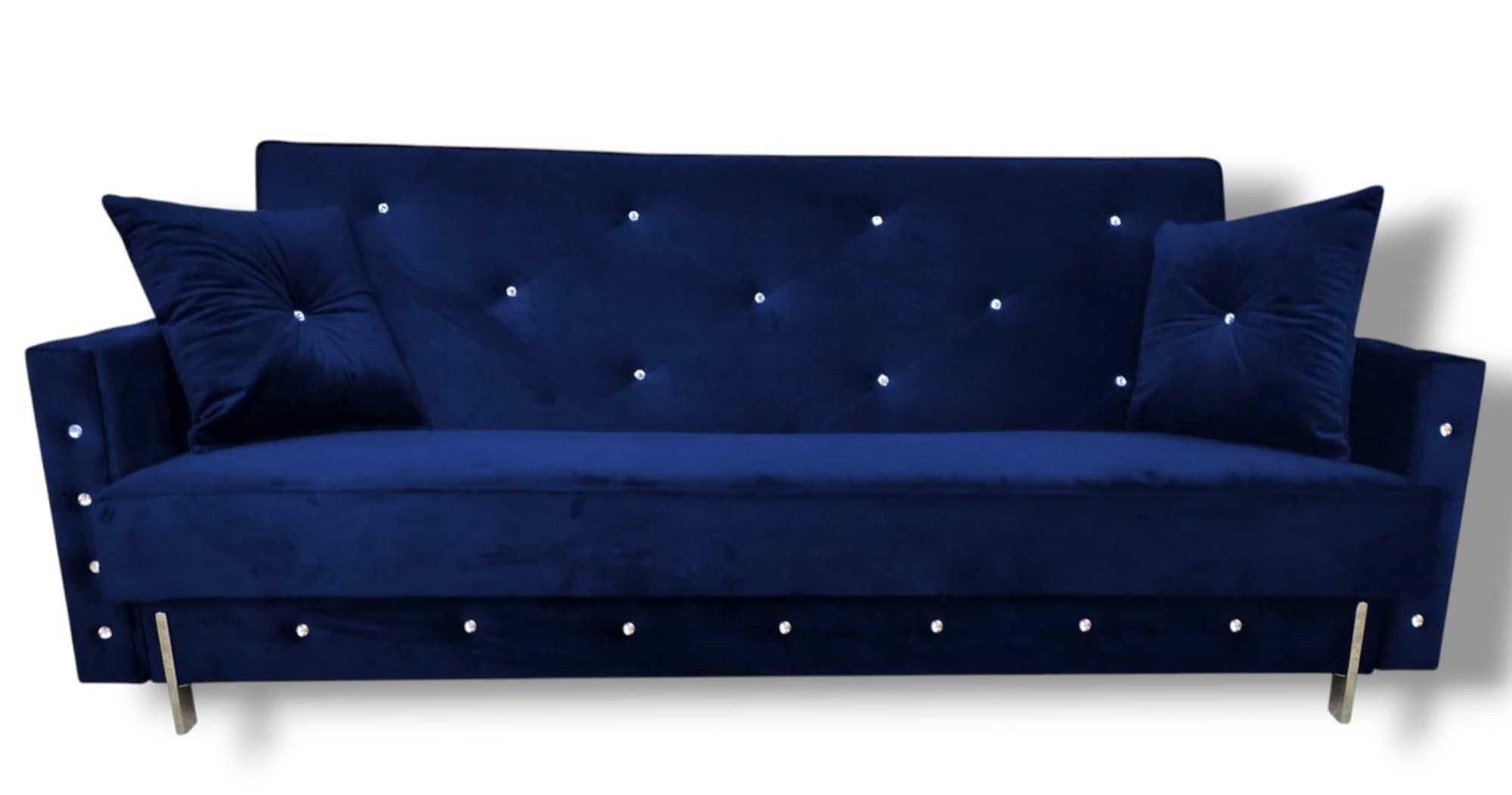 Wersalka Glamour Sofa rozkładana z pojemnikiem Kanapa pojemnik