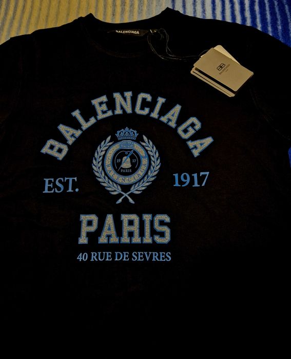 Nowy tshirt czarna koszulka moda 2025 super jakość BALENCIAGA PARIS L