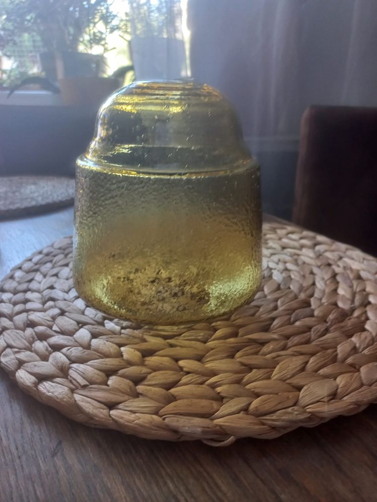 Szklany klosz do lampy Vintage Prl
