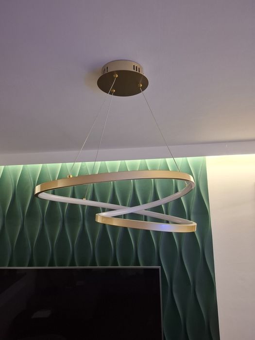 Lampa wisząca led nowa zlota