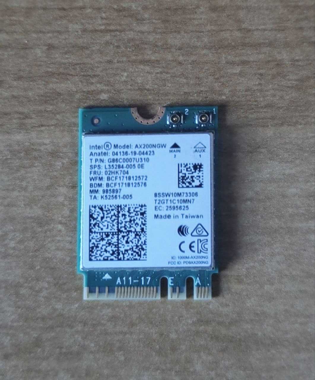 Адаптер WiFi 6 Intel AX200NGW  802.11ax + BT5.2