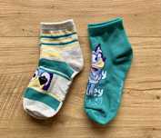 nowe skarpetki dziecięce, 2 pary, Bluey, rozmiar 27-30