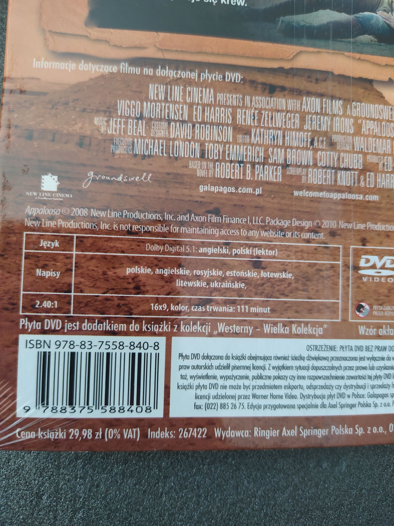Płyta DVD film western Appaloosa nr.6