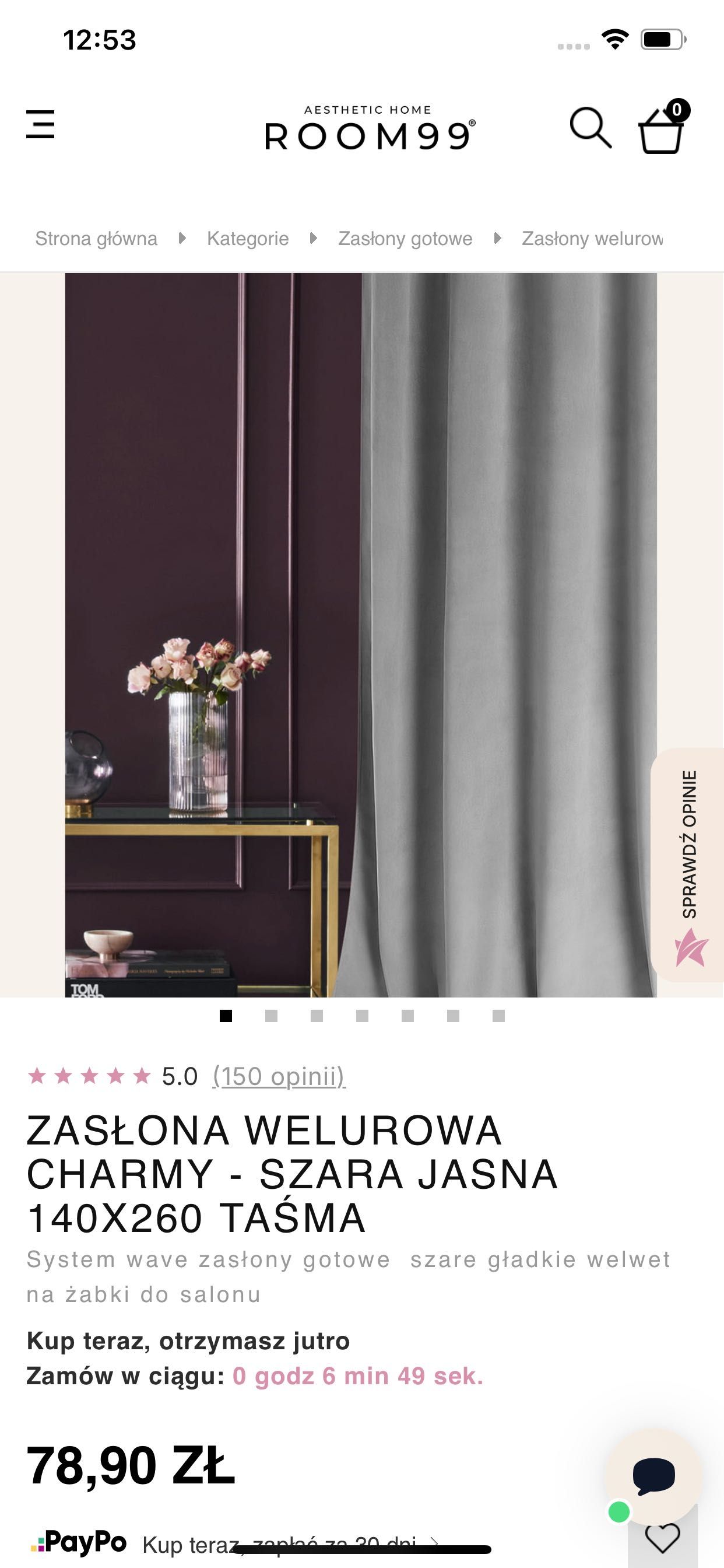 Zasłony piękne miękkie welurowe jasnoszare zasłony 4 sztuki