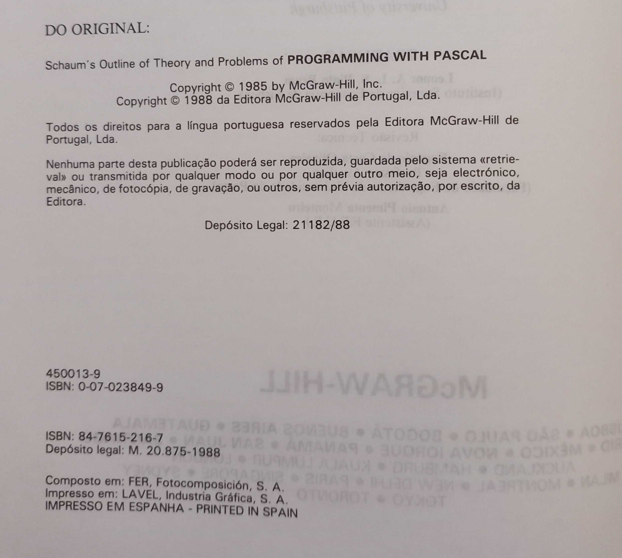 Programação em Pascal de Byron S Gottfried