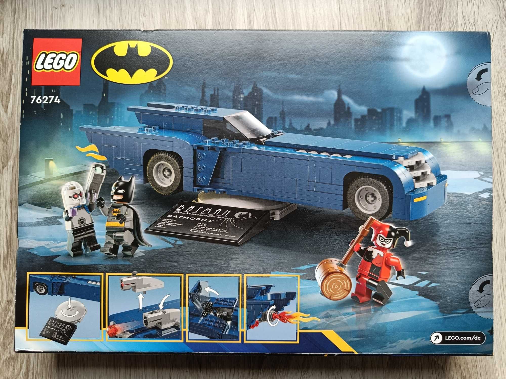 NOWE Klocki Lego 76274  Batman z batmobilem Harley Quinn i Mr. Freeze