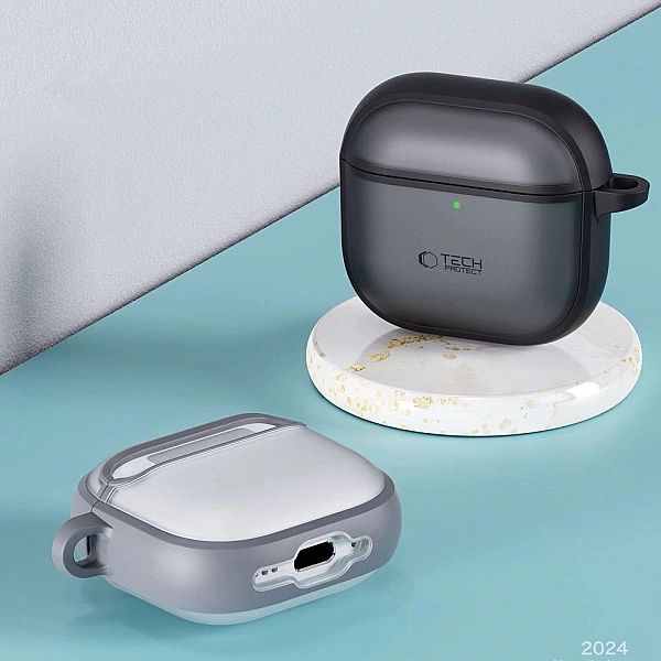 Etui Tech-Protect Slim Hook na AirPods 4 - czarne