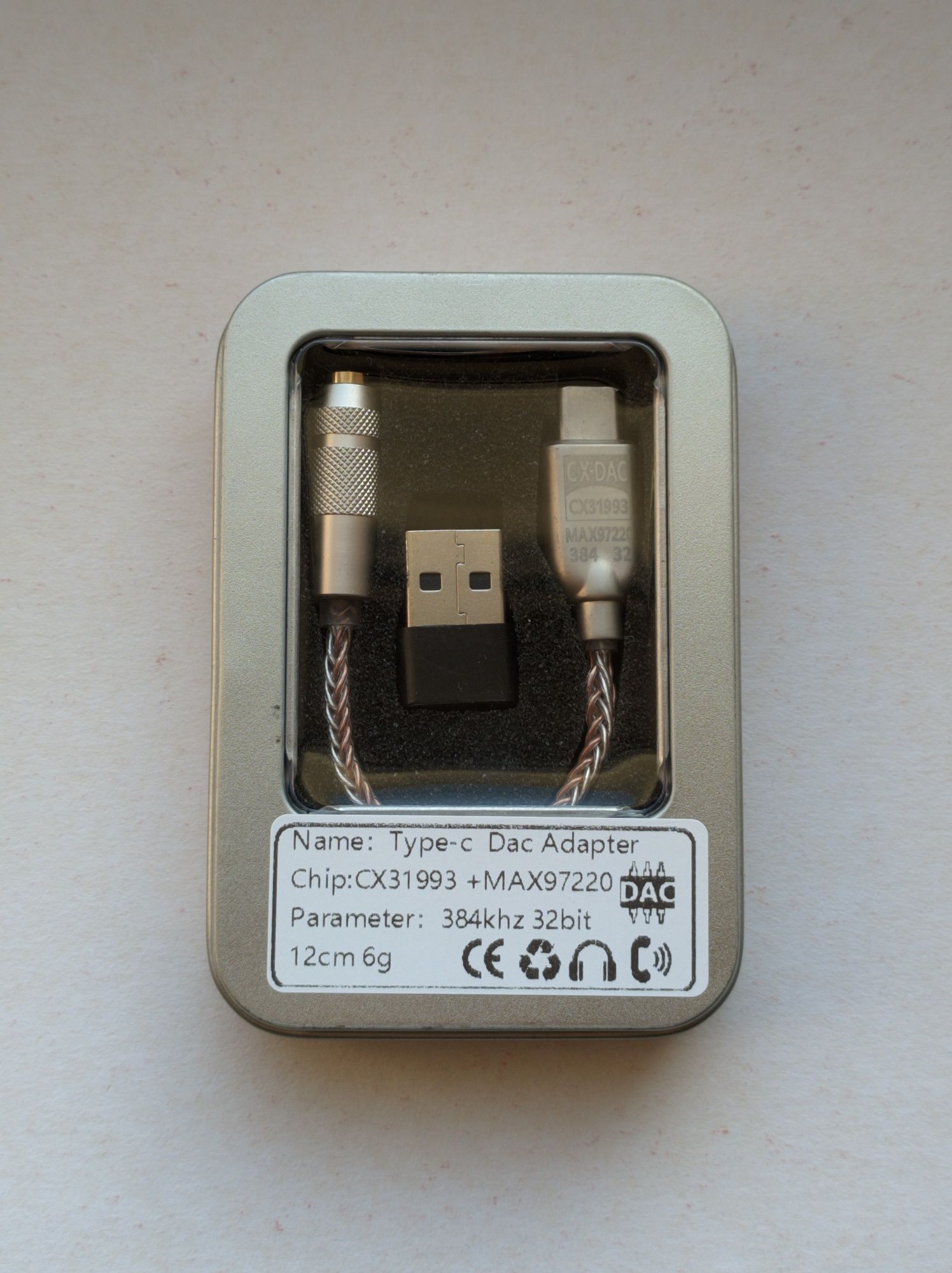 Усилитель cx31993 портативный ЦАП переходник USB Type-C на 3.5