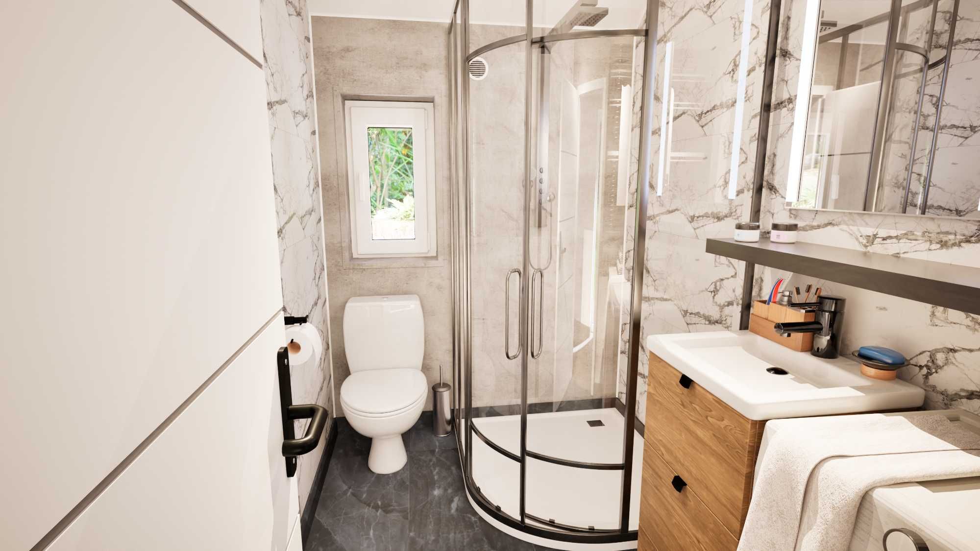 Gotowy dom pod klucz 60m2 od ręki, ogrzewanie podłogowe, klimatyzacja.