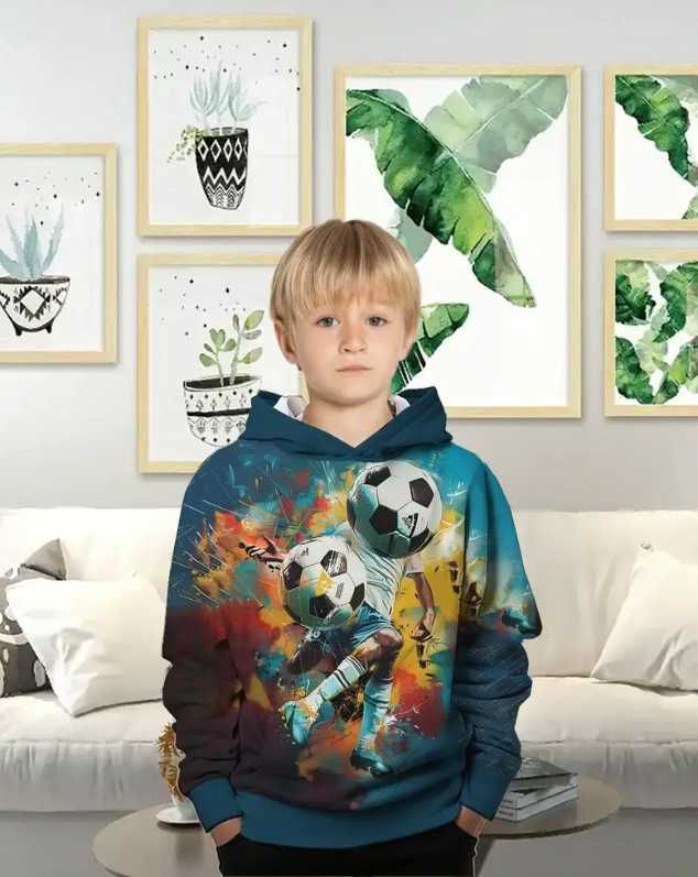 Bluza chłopięca Piłka Nożna 3D 116-122