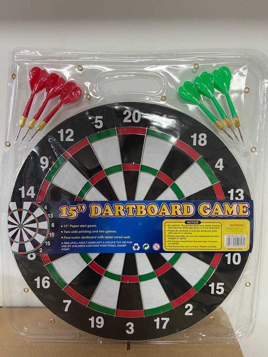 Tarcza do gry w dart rzutki lotki sizalowa zestaw 38 cm +6 rzutek