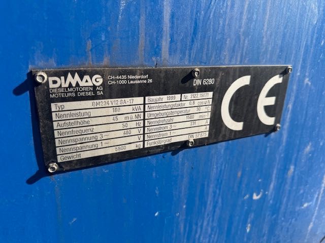 agregat prądotwórczy 160 kva na gaz silnik mvm v 12
