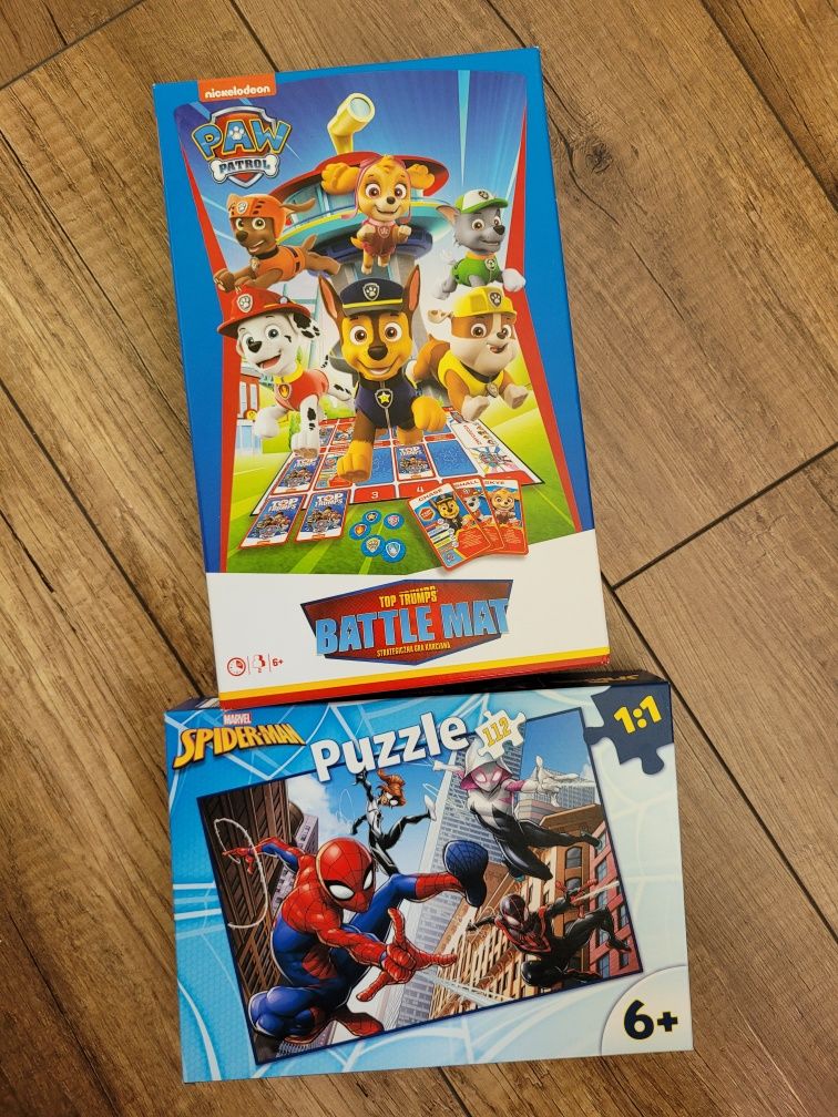 Nowa gra Psi Patrol i puzzle Spider-Man